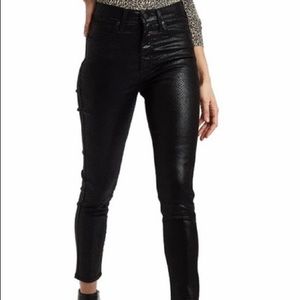 Leather coated Levi’s jeans